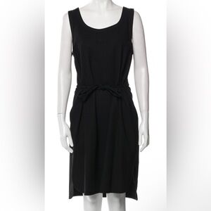 Lafayette 148 New York Black Tie-Waist Dress